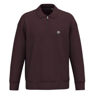 SUDADERA TIPO POLO UNISEX W26 DARK CHERRY