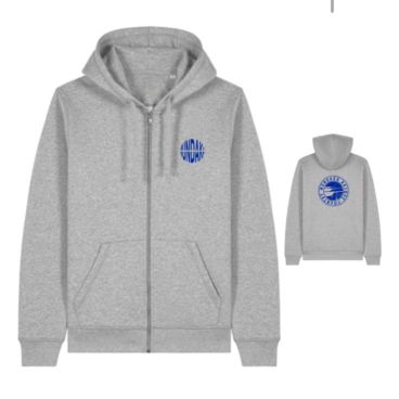 SUDADERA CREMALLERA CAPUCHA UNISEX MBC26 GREY