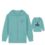 SUDADERA CREMALLERA CAPUCHA MBC26 TEAL MONSTERA