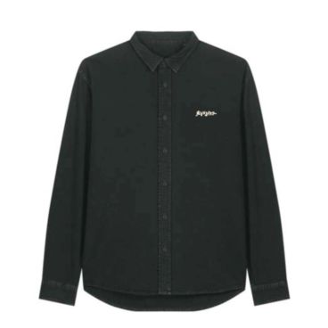 CAMISA UNISEX RELAXED DYED BLACK ROCK